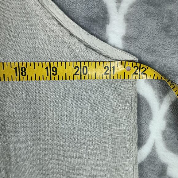 Tera Bora Cottage Dress Womens Small Beige Linen Floral Pockets Ruffle Prairie - Picture 6 of 11